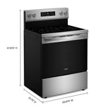 30-inch Energy Star Electric Range with Air Cooking Technology, No Preheat Air Fry and Air Baking and Self Clean - (WFES5030RZ)