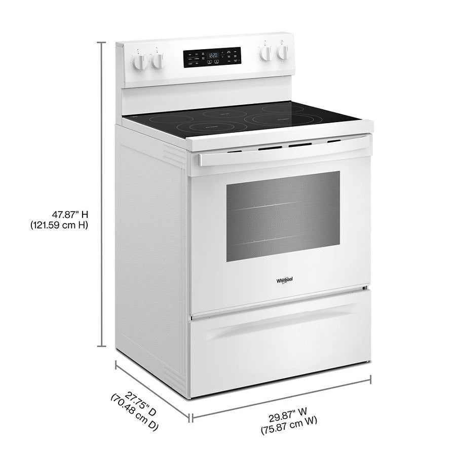 30-inch Electric Range with Air Cooking Technology - (WFES5730SW)