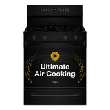 30-inch Electric Smart Range with Air Cooking Technology, No Preheat Air Fry, High Speed Preheat Oven, WipeClean™ Coating, and Steam/Self Clean - (WFES7530RB)