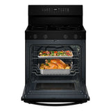 30-inch Electric Smart Range with Air Cooking Technology, No Preheat Air Fry, High Speed Preheat Oven, WipeClean™ Coating, and Steam/Self Clean - (WFES7530RB)