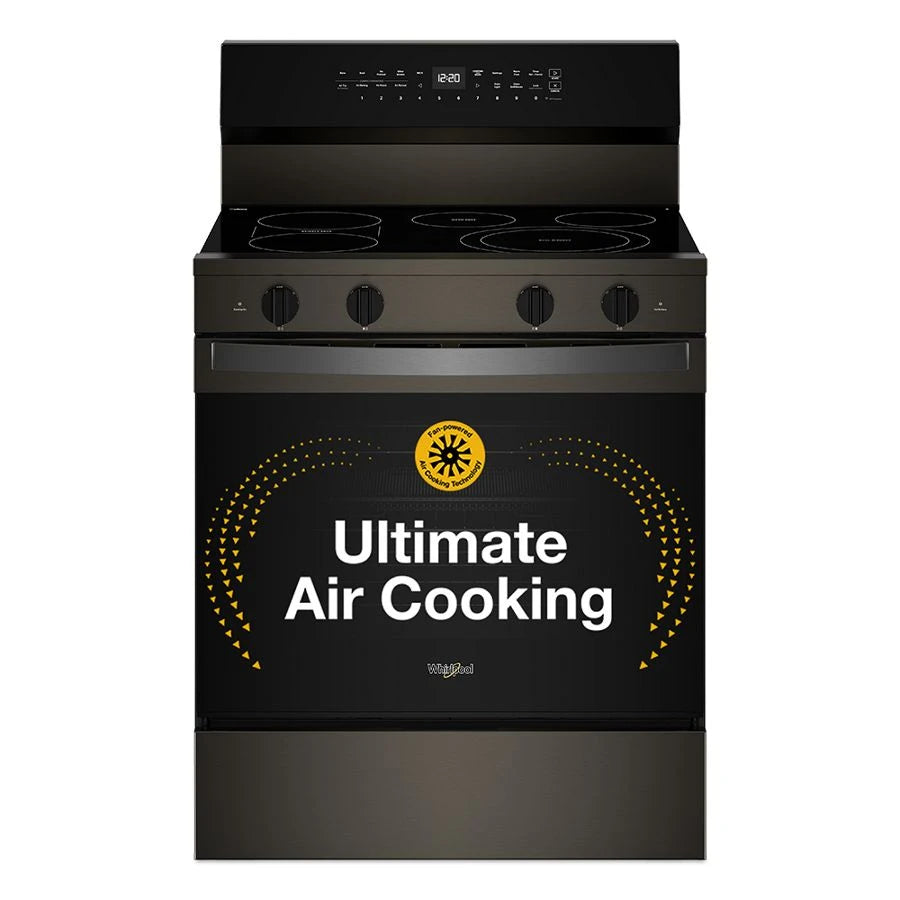 30-inch Electric Smart Range with Air Cooking Technology, No Preheat Air Fry, High Speed Preheat Oven, WipeClean™ Coating, and Steam/Self Clean - (WFES7530RV)