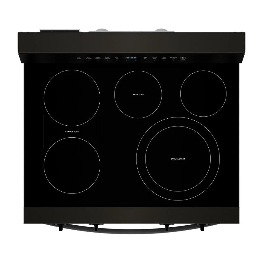 30-inch Electric Smart Range with Air Cooking Technology, No Preheat Air Fry, High Speed Preheat Oven, WipeClean™ Coating, and Steam/Self Clean - (WFES7530RV)
