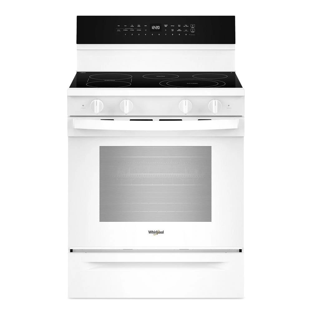 30-inch Electric Smart Range with Air Cooking Technology, No Preheat Air Fry, High Speed Preheat Oven, WipeClean™ Coating, and Steam/Self Clean - (WFES7530RW)