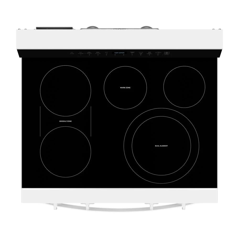30-inch Electric Smart Range with Air Cooking Technology, No Preheat Air Fry, High Speed Preheat Oven, WipeClean™ Coating, and Steam/Self Clean - (WFES7530RW)