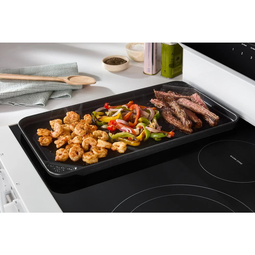 30-inch Electric Smart Range with Air Cooking Technology, No Preheat Air Fry, High Speed Preheat Oven, WipeClean™ Coating, and Steam/Self Clean - (WFES7530RW)
