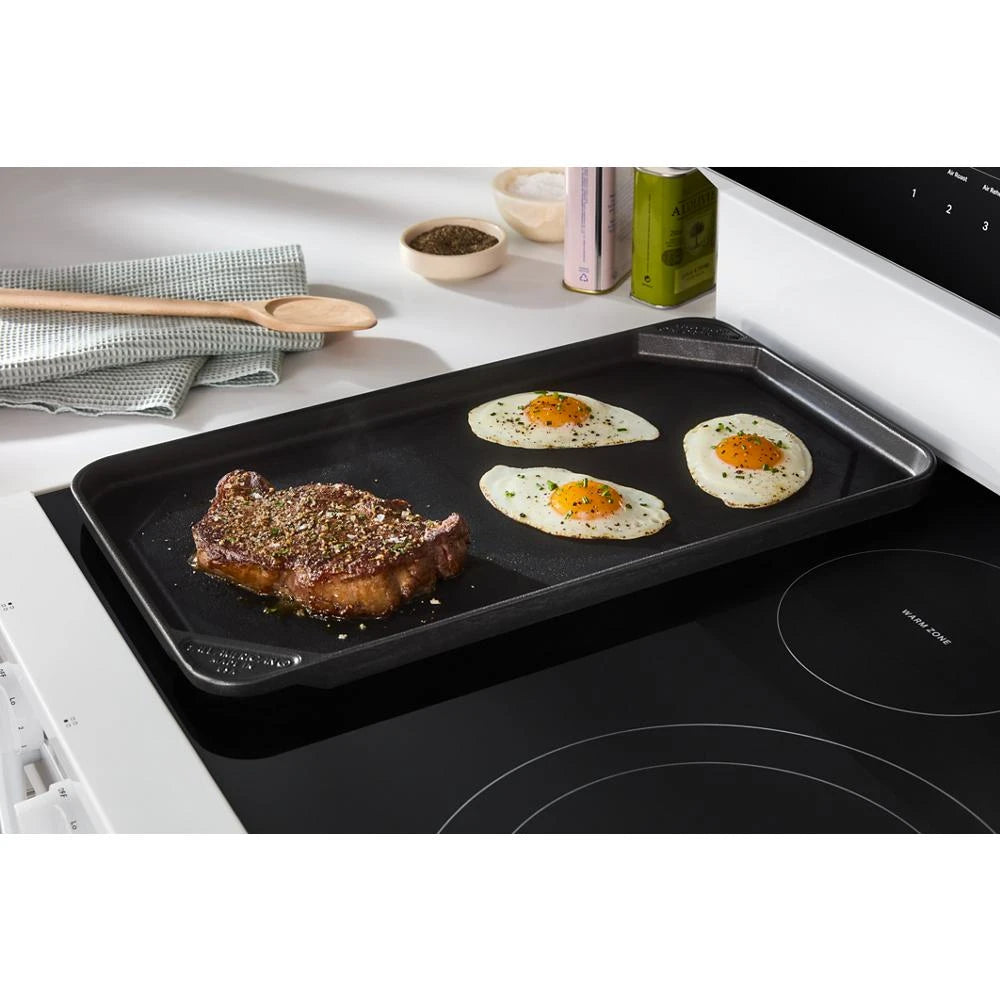 30-inch Electric Smart Range with Air Cooking Technology, No Preheat Air Fry, High Speed Preheat Oven, WipeClean™ Coating, and Steam/Self Clean - (WFES7530RW)