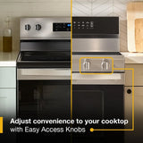 30-inch Electric Smart Range with Air Cooking Technology, No Preheat Air Fry, High Speed Preheat Oven, WipeClean™ Coating, and Steam/Self Clean - (WFES7530RW)