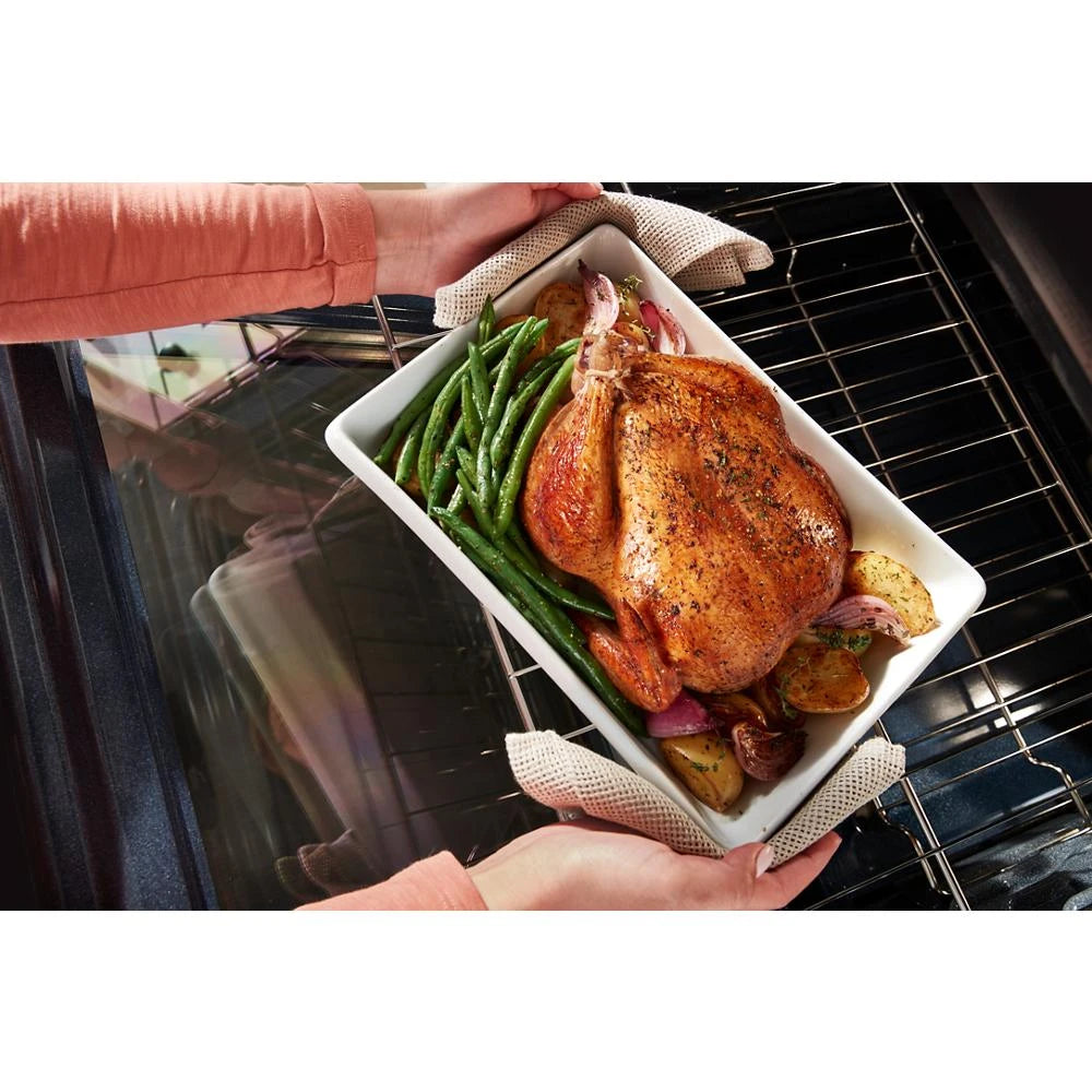 30-inch Electric Smart Range with Air Cooking Technology, No Preheat Air Fry, High Speed Preheat Oven, WipeClean™ Coating, and Steam/Self Clean - (WFES7530RW)