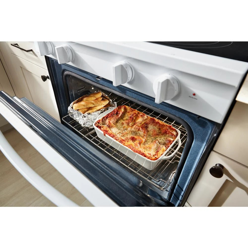 30-inch Electric Smart Range with Air Cooking Technology, No Preheat Air Fry, High Speed Preheat Oven, WipeClean™ Coating, and Steam/Self Clean - (WFES7530RW)