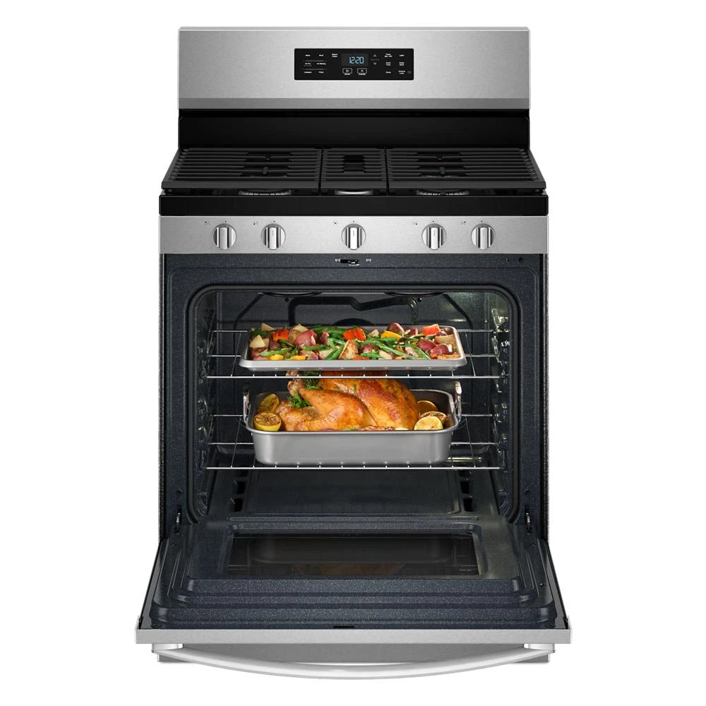 30-inch Gas Range with Air Cooking Technology and Steam Clean - (WFGS4530SS)
