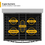 30-inch Gas Range with Air Cooking Technology and Steam Clean - (WFGS4530SS)