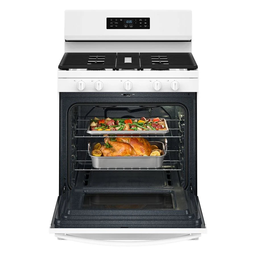 30-inch Gas Range with Air Cooking Technology and Steam Clean - (WFGS4530SW)