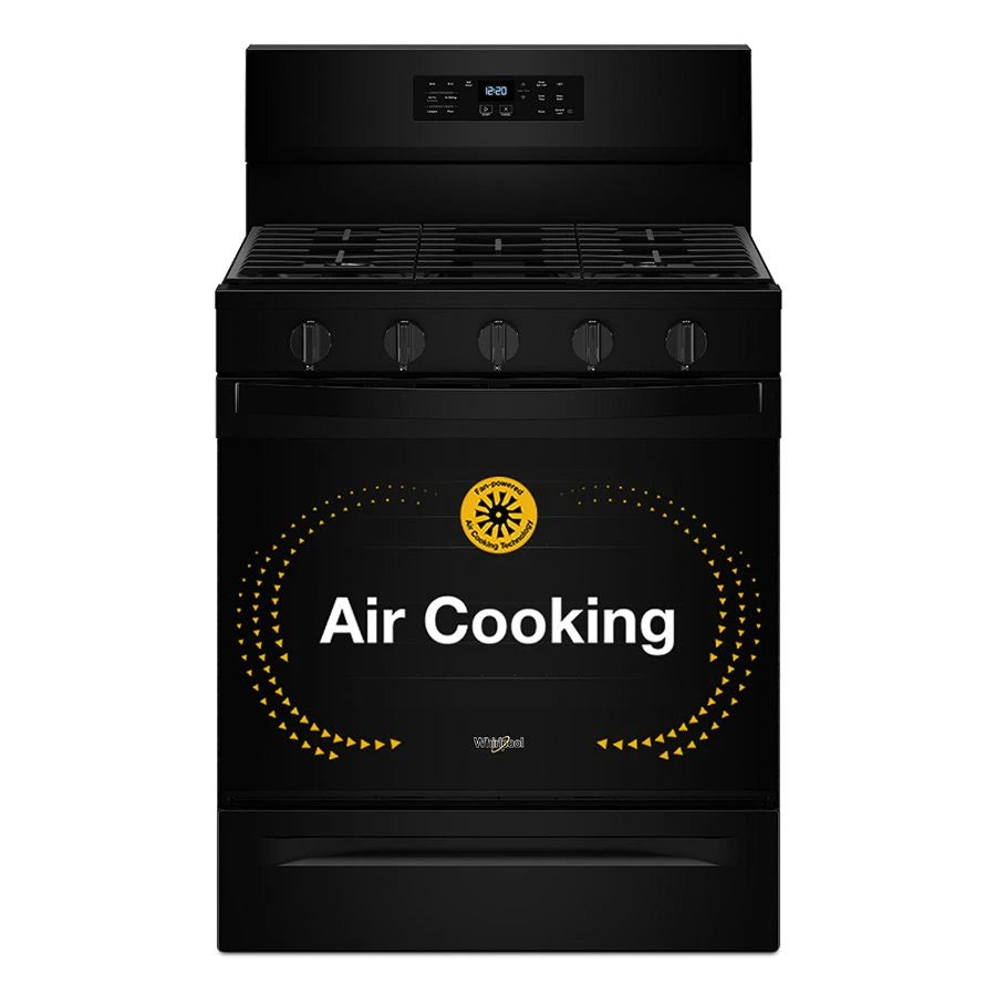 30-inch Gas Range with Air Cooking Technology, No Preheat Air Fry and Air Baking and Self Clean - (WFGS5030RB)