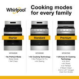 30-inch Gas Range with Air Cooking Technology, No Preheat Air Fry and Air Baking and Self Clean - (WFGS5030RS)