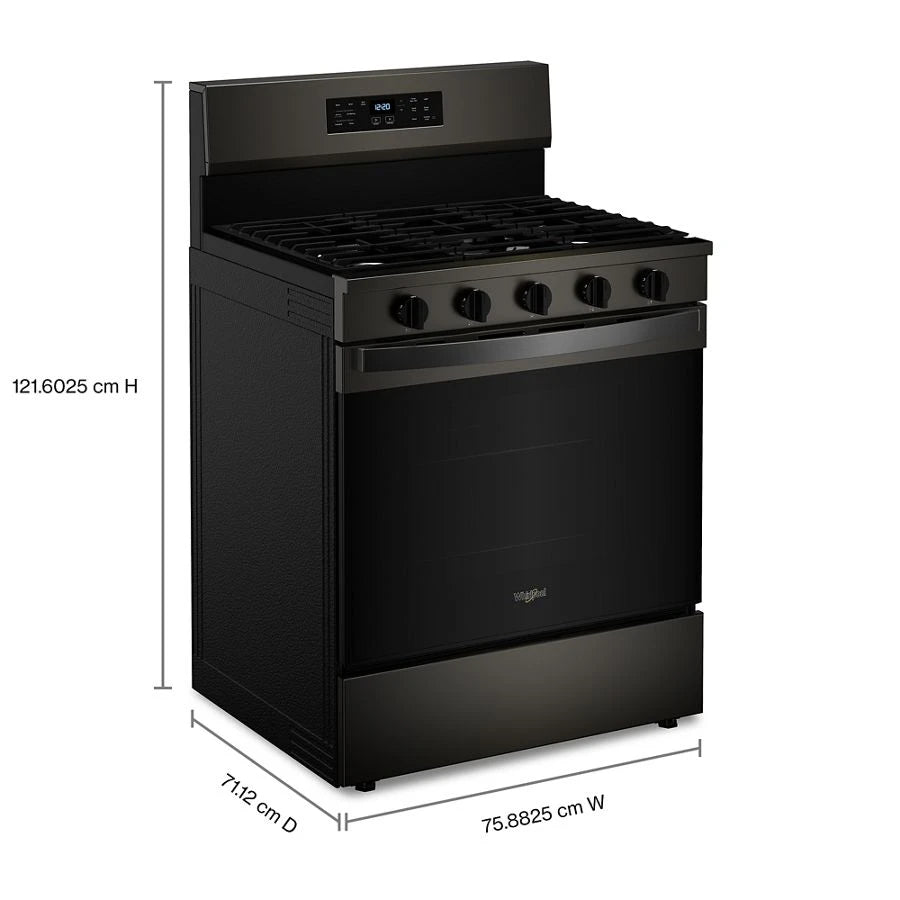 30-inch Gas Range with Air Cooking Technology, No Preheat Air Fry and Air Baking and Self Clean - (WFGS5030RV)