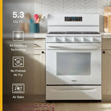 30-inch Gas Range with Air Cooking Technology, No Preheat Air Fry and Air Baking and Self Clean - (WFGS5030RW)