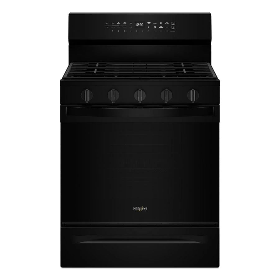 30-inch Smart Gas Range with Air Cooking Technology, No Preheat Air Fry, Steam/Self Clean and High Speed Preheat - (WFGS7530RB)