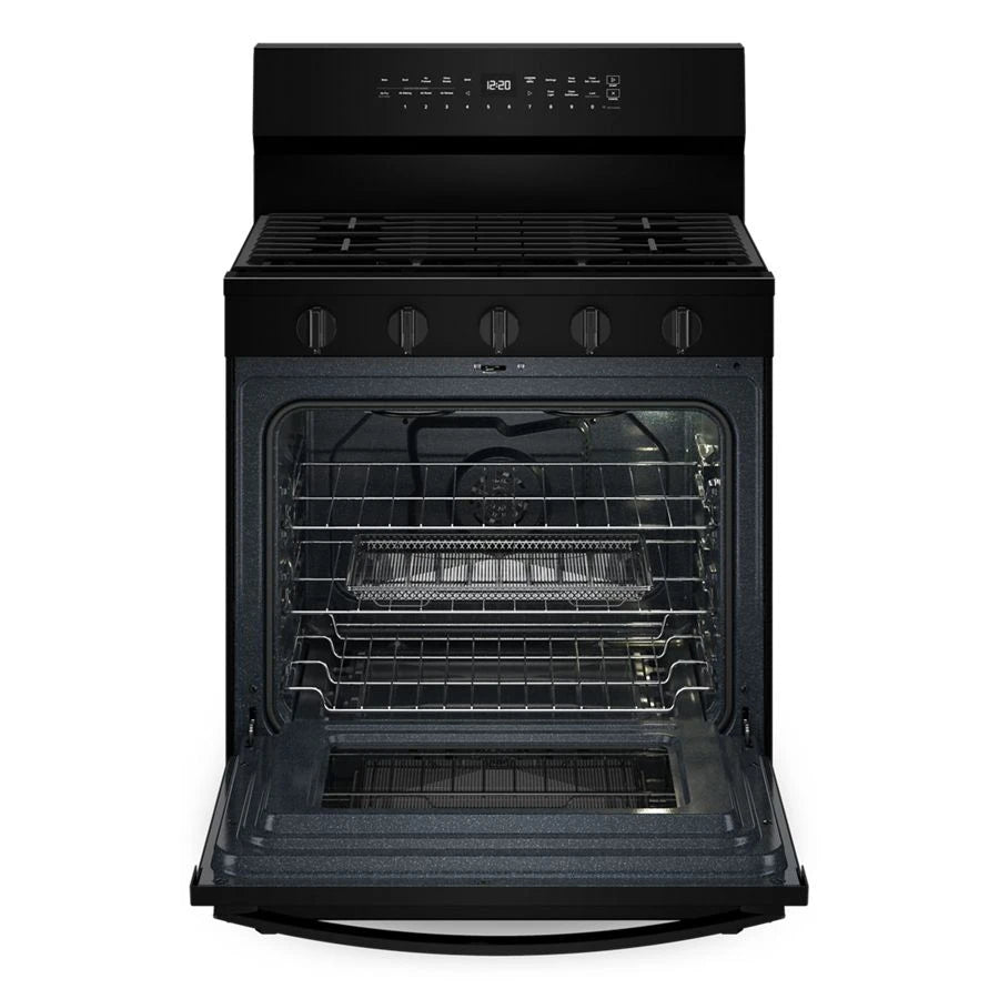 30-inch Smart Gas Range with Air Cooking Technology, No Preheat Air Fry, Steam/Self Clean and High Speed Preheat - (WFGS7530RB)