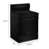 30-inch Smart Gas Range with Air Cooking Technology, No Preheat Air Fry, Steam/Self Clean and High Speed Preheat - (WFGS7530RB)