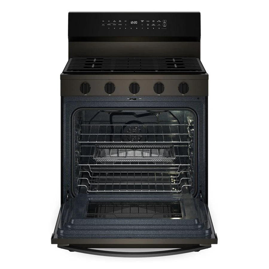 30-inch Smart Gas Range with Air Cooking Technology, No Preheat Air Fry, Steam/Self Clean and High Speed Preheat - (WFGS7530RV)