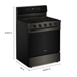 30-inch Smart Gas Range with Air Cooking Technology, No Preheat Air Fry, Steam/Self Clean and High Speed Preheat - (WFGS7530RV)