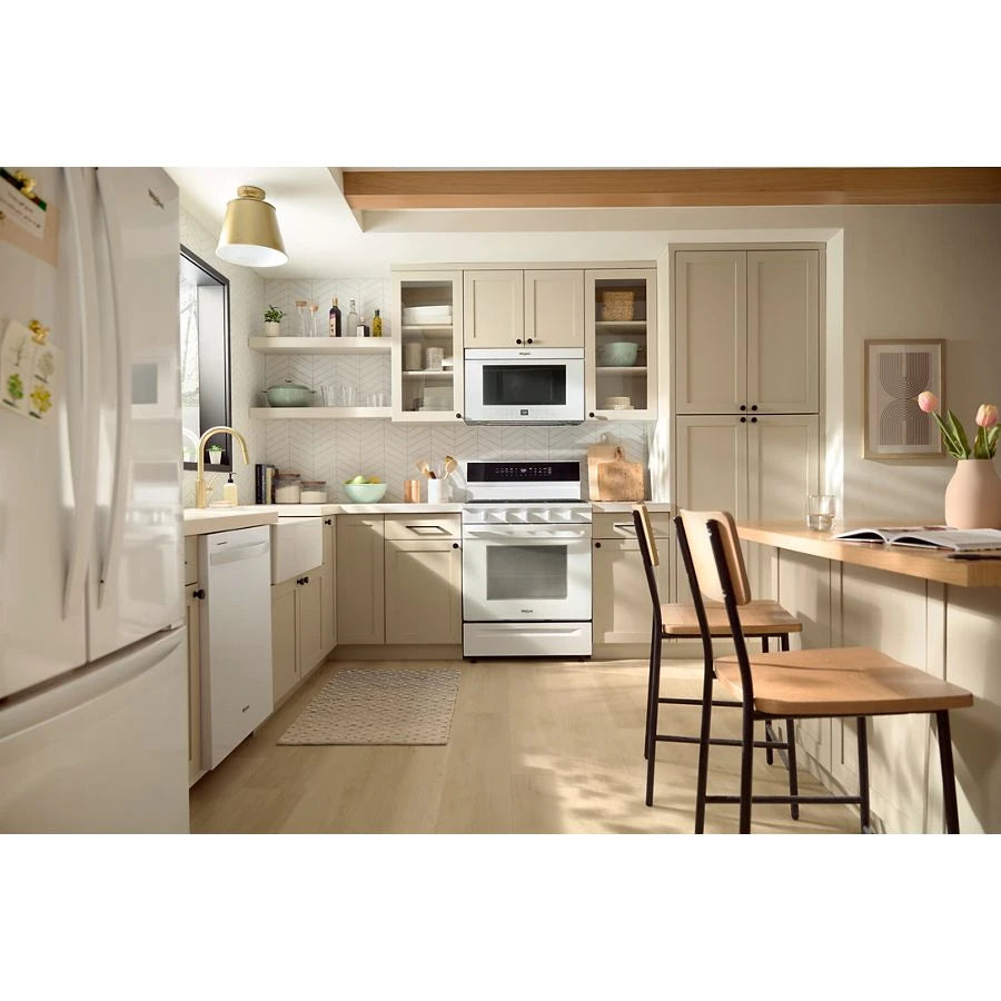 30-inch Smart Gas Range with Air Cooking Technology, No Preheat Air Fry, Steam/Self Clean and High Speed Preheat - (WFGS7530RW)