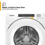 4.3 cu. ft. Closet-Depth Front Load Washer with Intuitive Controls - (WFW560CHW) - WHIRLPOOL