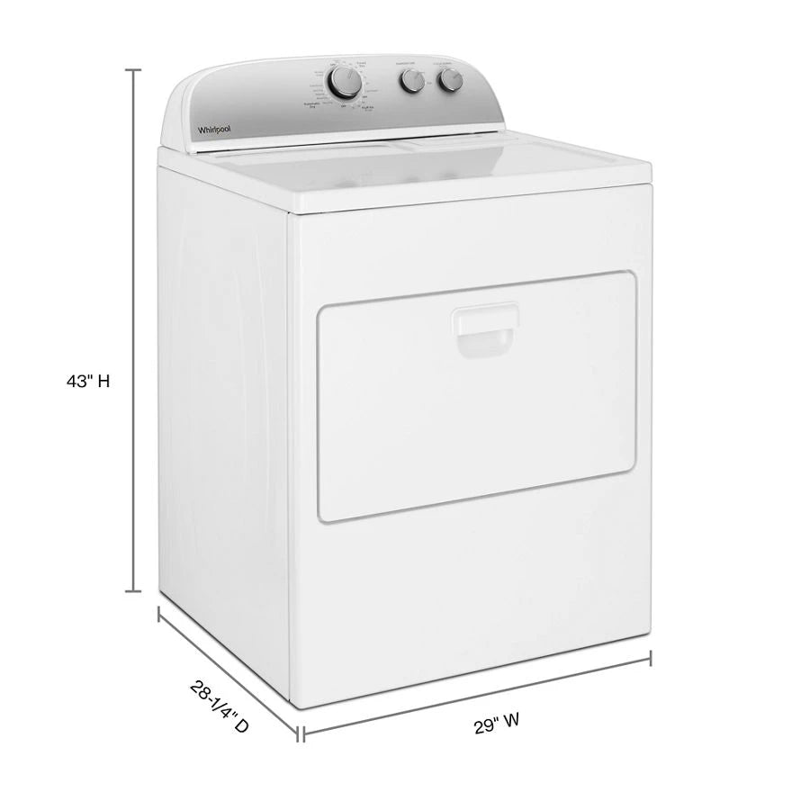 7.0 cu. ft. Top Load Gas Dryer with AutoDry??? Drying System - (WGD4950HW) - WHIRLPOOL