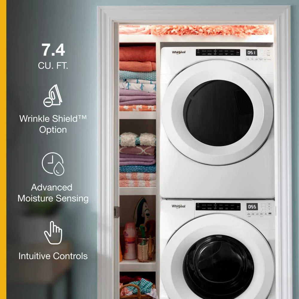 7.4 cu. ft. Front Load Gas Dryer with Intuitive Touch Controls - (WGD5620HW) - WHIRLPOOL
