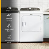7.0 Cu. Ft. Whirlpool?? Top Load Gas Dryer with Moisture Sensor - (WGD6150PW) - WHIRLPOOL