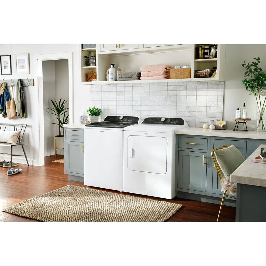 7.0 Cu. Ft. Whirlpool?? Top Load Gas Dryer with Moisture Sensor - (WGD6150PW) - WHIRLPOOL