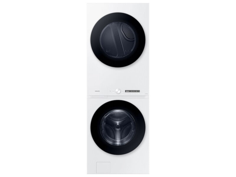 Bespoke 4.6 cu. ft. AI Laundry Hub™ Large Capacity Single Unit Washer with Steam Wash and 7.6 cu. ft. Gas Dryer in White - (WH46DBH100GWA3)