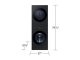 Bespoke AI Laundry Hub™ 4.6 cu. ft. Large Capacity Single Unit Washer with Flex Auto Dispense System and 7.6 cu. ft. Gas Dryer in Brushed Black - (WH46DBH500GVA3)