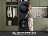 Bespoke AI Laundry Hub™ 4.6 cu. ft. Large Capacity Single Unit Washer with Flex Auto Dispense System and 7.6 cu. ft. Gas Dryer in Brushed Black - (WH46DBH500GVA3)