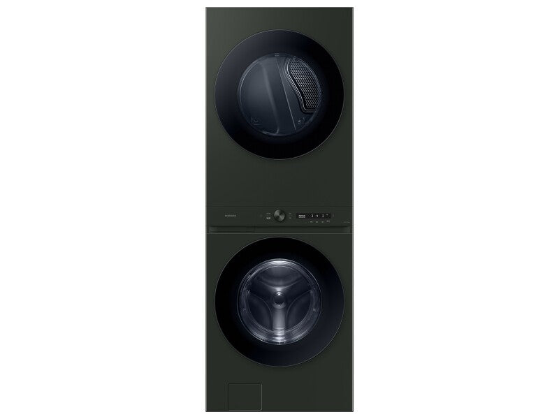 Bespoke 5.3 cu. ft. AI Laundry Hub™ Ultra Capacity Single Unit Washer with AI OptiWash™ and 7.6 cu. ft. Electric Dryer in Satin Green - (WH53DBH700EFA3)