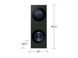 Bespoke 5.3 cu. ft. AI Laundry Hub™ Ultra Capacity Single Unit Washer with AI OptiWash™ and 7.6 cu. ft. Electric Dryer in Satin Green - (WH53DBH700EFA3)