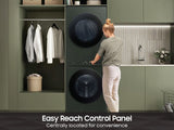Bespoke 5.3 cu. ft. AI Laundry Hub™ Ultra Capacity Single Unit Washer with AI OptiWash™ and 7.6 cu. ft. Electric Dryer in Satin Green - (WH53DBH700EFA3)