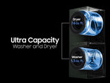 Bespoke 5.3 cu. ft. AI Laundry Hub™ Ultra Capacity Single Unit Washer with AI OptiWash™ and 7.6 cu. ft. Electric Dryer in Satin Green - (WH53DBH700EFA3)