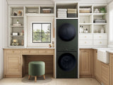 Bespoke 5.3 cu. ft. AI Laundry Hub™ Ultra Capacity Single Unit Washer with AI OptiWash™ and 7.6 cu. ft. Gas Dryer in Satin Green - (WH53DBH700GFA3)
