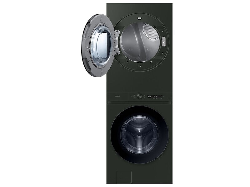Bespoke 5.3 cu. ft. AI Laundry Hub™ Ultra Capacity Single Unit Washer with AI OptiWash™ and 7.6 cu. ft. Gas Dryer in Satin Green - (WH53DBH700GFA3)