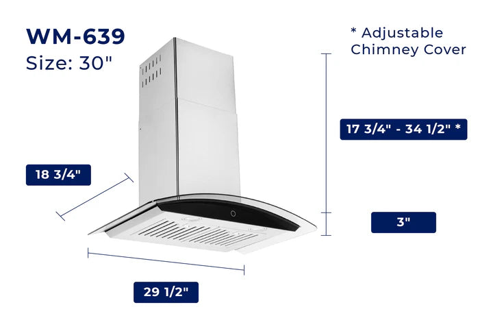 WM-639 Convertible Wall Mount Range Hood