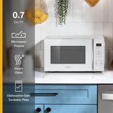 0.7 cu. ft. White Countertop Microwave With Steam Clean - 700 watt - (WMCS3018RW)