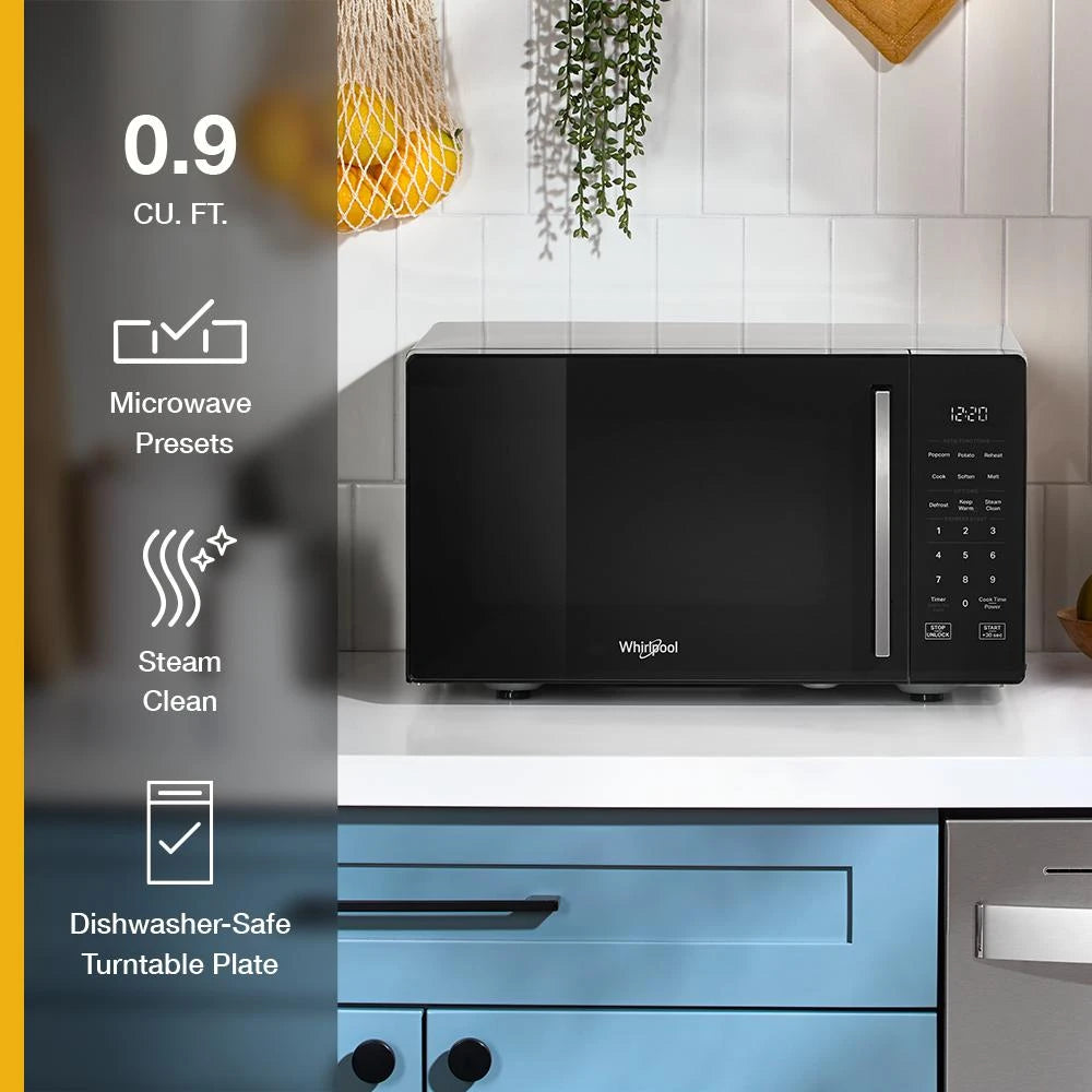0.9 cu. ft. Black Countertop Microwave With Steam Clean - 900 watt - (WMCS3019RB)