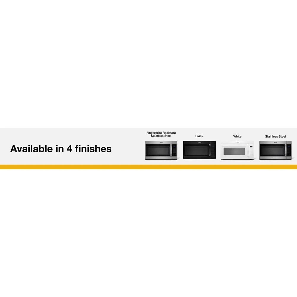 1.7 cu. ft. Microwave Hood Combination with Electronic Touch Controls - (WMH31017HB) - WHIRLPOOL