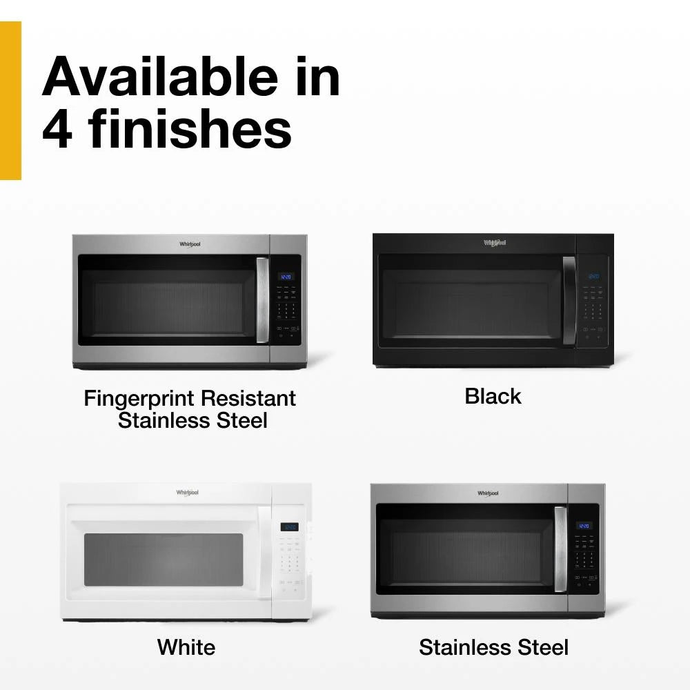 1.7 cu. ft. Microwave Hood Combination with Electronic Touch Controls - (WMH31017HB) - WHIRLPOOL