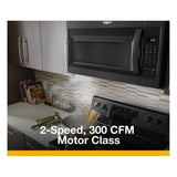 1.7 cu. ft. Microwave Hood Combination with Electronic Touch Controls - (WMH31017HB) - WHIRLPOOL