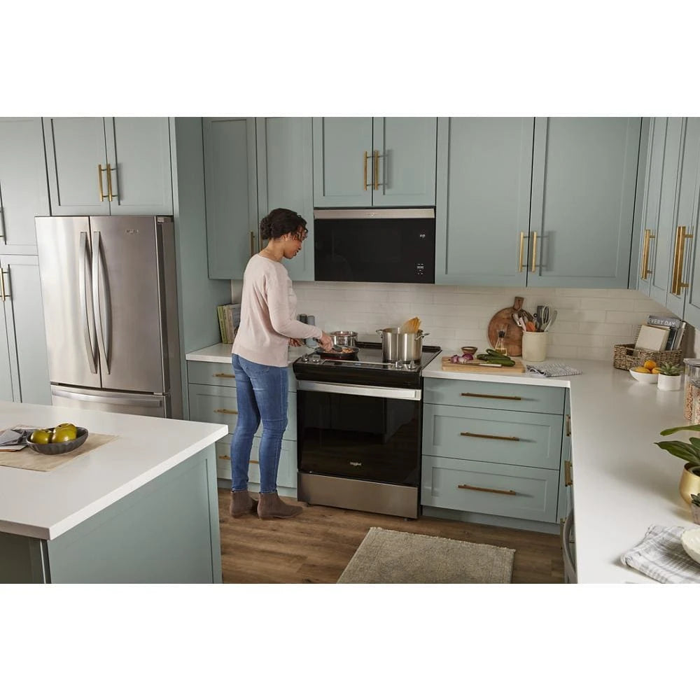 1.1 Cu. Ft. Flush Mount Microwave with Turntable-Free Design - (WMMF5930PB) - WHIRLPOOL