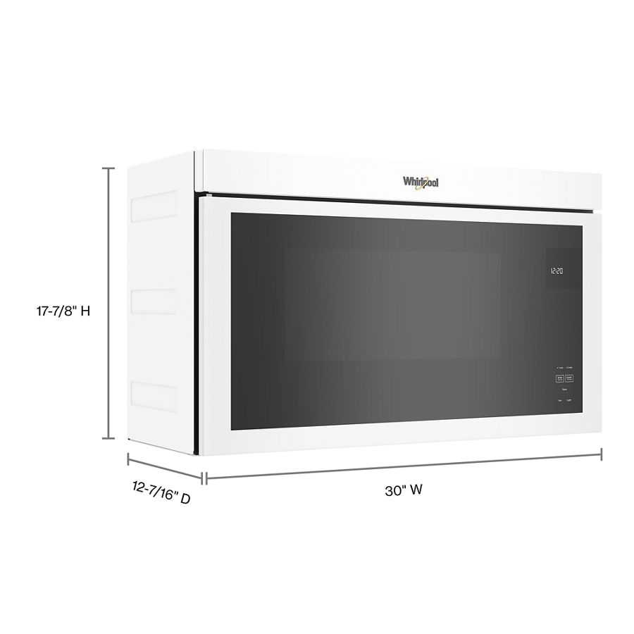 1.1 Cu. Ft. Flush Mount Microwave with Turntable-Free Design - (WMMF5930PW) - WHIRLPOOL