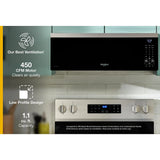 1.1 cu. ft. Smart Low Profile Microwave Hood Combination with 450 CRM 4-Speed Venting - (WMML5530RZ)