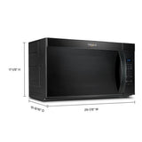 WMMS3130RB- Whirlpool 1.7 cu. ft. Over-the-Range Microwave Oven with 1,000 Watts, 2-Speed 300 CFM Venting System, Black - (WMMS3130RB )